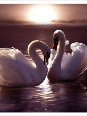 Stampa su tela-cigni