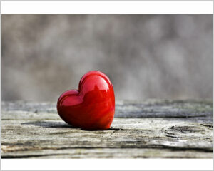 Stampa su tela - cuore rosso