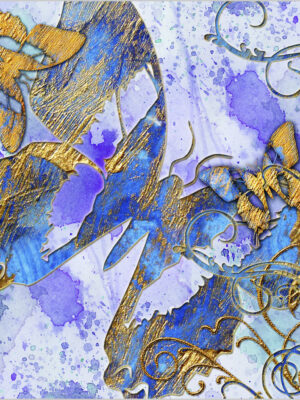 Stampa su tela - farfalle oro