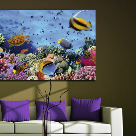 Quadro moderno pesci "FONDALE MARINO"