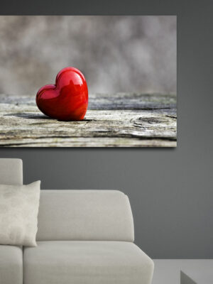 Quadro moderno amore "CUORE ROSSO DI SAN VALENTINO" - Stampa su tela