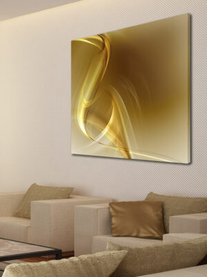 Quadro moderno arte "ASTRATTO GIALLO" - Stampa su tela