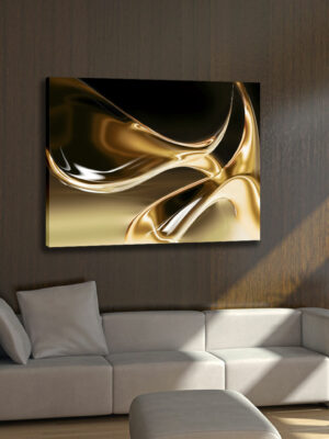 Quadro moderno astratto "ORO LIQUIDO" - Stampa su tela