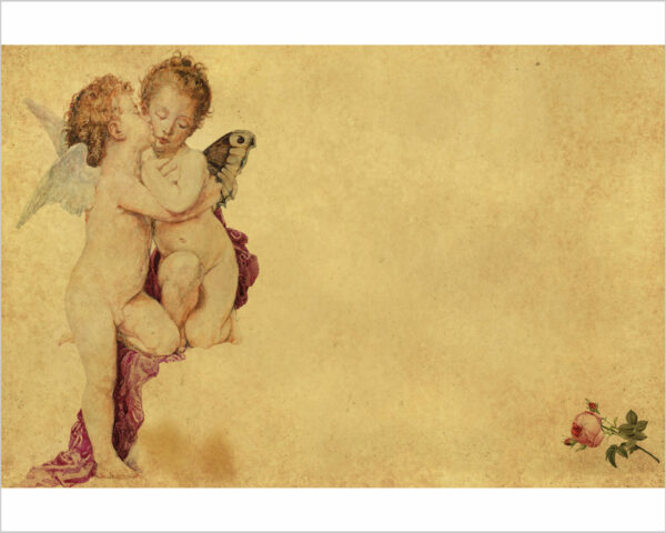 Quadro moderno arte "AMORE E PSICHE, BAMBINI" - Stampa su tela