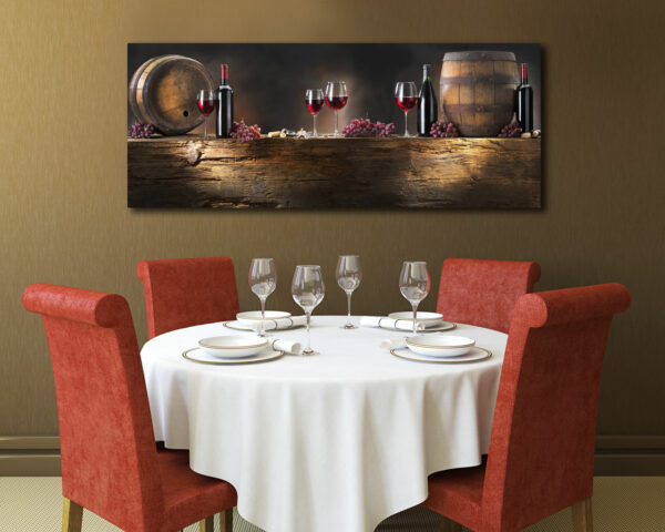 Quadro moderno food "BOTTI DI VINO SPEZIATO"