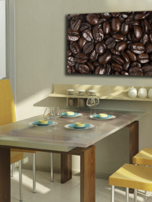 Quadro moderno bar "CHICCHI DI CAFFE' NERO" - Stampa su tela