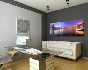 Quadro moderno New York "PONTI SUL FIUME HUDSON"