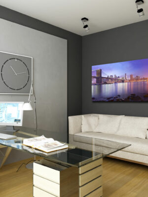 Quadro moderno New York "PONTI SUL FIUME HUDSON"