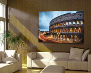 Quadro moderno Roma "LUCI SUL COLOSSEO"- Stampa su tela
