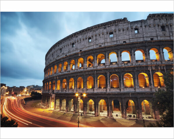 Quadro moderno Roma "LUCI SUL COLOSSEO"- Stampa su tela