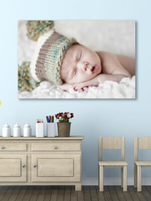 Quadro moderno bambini "DOLCI SOGNI DI NEONATO" - Stampa su tela