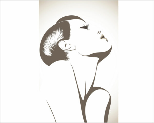 Quadro moderno arte "VISO DI DONNA" - Stampa su tela