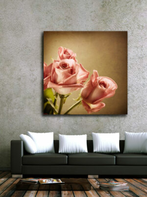 Quadro moderno fiori "PROFUMO DI ROSE FRESCHE"
