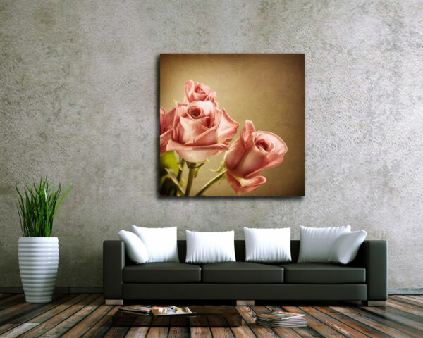 Quadro moderno fiori "PROFUMO DI ROSE FRESCHE"