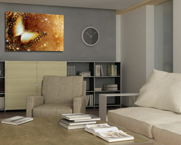 Quadro moderno arte "FARFALLA TRA DECORI" - Stampa su tela
