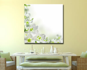 Quadro moderno natura "CANDIDI FIORI BIANCHI"