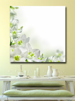 Quadro moderno natura "CANDIDI FIORI BIANCHI"