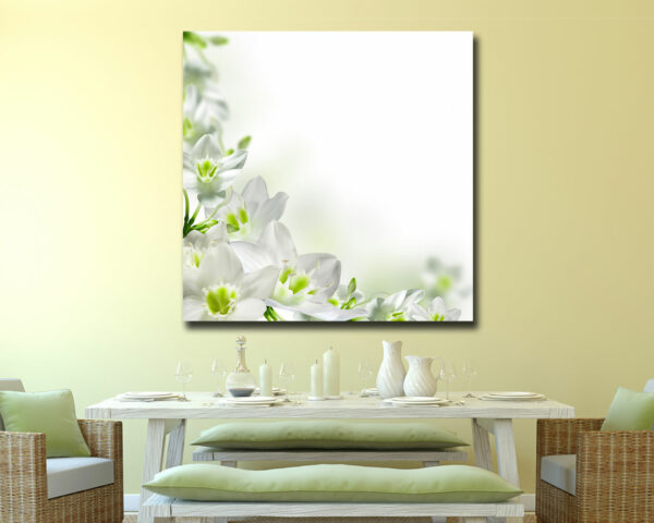 Quadro moderno natura "CANDIDI FIORI BIANCHI"