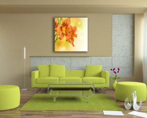 Stampa su tela - raggi di sole sui lilium