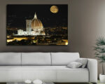 Quadro moderno città "FIRENZE SOTTO LA LUNA"