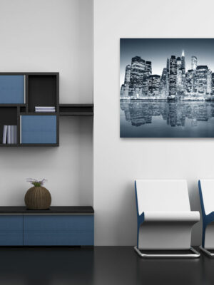 Quadro moderno New York "RIFLESSO DI GRATTACIELI" - Stampa su tela