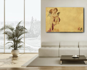 Quadro moderno arte "AMORE E PSICHE, BAMBINI" - Stampa su tela