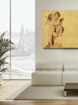 Quadro moderno arte "AMORE E PSICHE, BAMBINI" - Stampa su tela