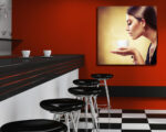 Quadro moderno bar "LA BELLEZZA DI UN CAFFE'"