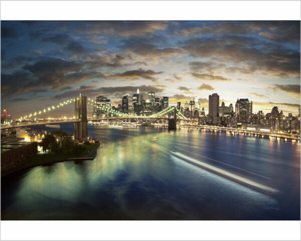 Quadro moderno città "NEW YORK ALL'IMBRUNIRE"