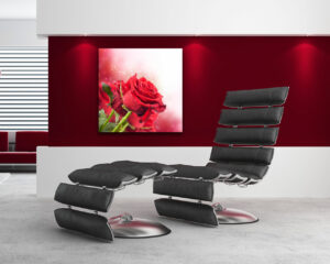 Quadro moderno fiori "PROFUMATE ROSE ROSSE" - Stampa su tela