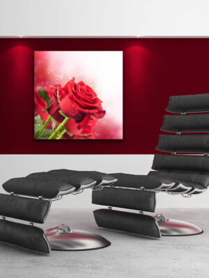 Quadro moderno fiori "PROFUMATE ROSE ROSSE" - Stampa su tela
