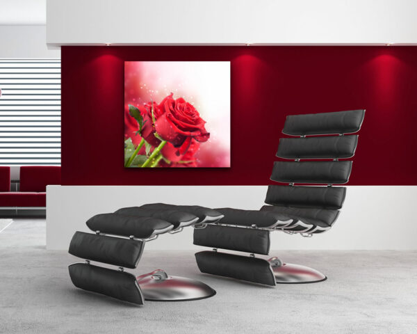Quadro moderno fiori "PROFUMATE ROSE ROSSE" - Stampa su tela