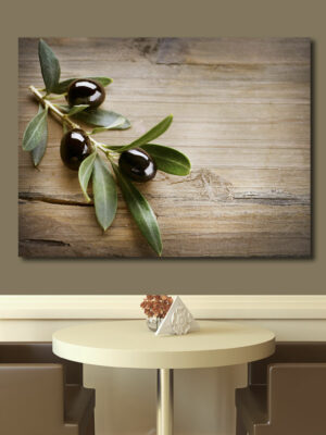 Quadro moderno cibo "DELICATO RAMO DI ULIVO"