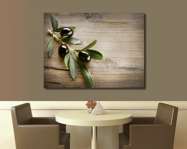 Quadro moderno cibo "DELICATO RAMO DI ULIVO"