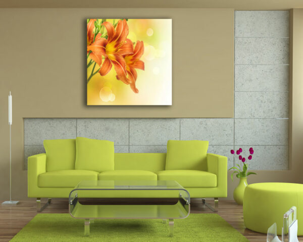 Quadro moderno fiori "RAGGI DI SOLE SUI LILIUM"
