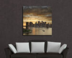 Quadro moderno città "TRAMONTO A NEW YORK"