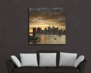 Quadro moderno città "TRAMONTO A NEW YORK"
