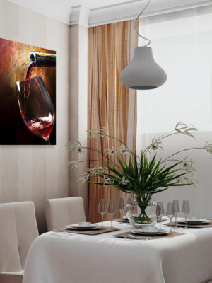 Quadro moderno food "OTTIMO VINO D'ANNATA"- Stampa su tela