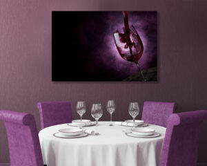 Quadro moderno "BICCHIERE DI VINO ROSSO"