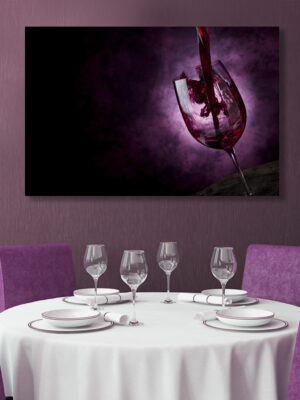 Quadro moderno "BICCHIERE DI VINO ROSSO"