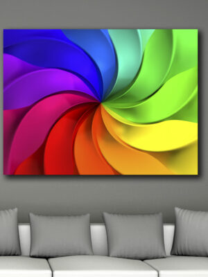 Quadro moderno arte "GIRANDOLA DI COLORI" - Stampa su tela