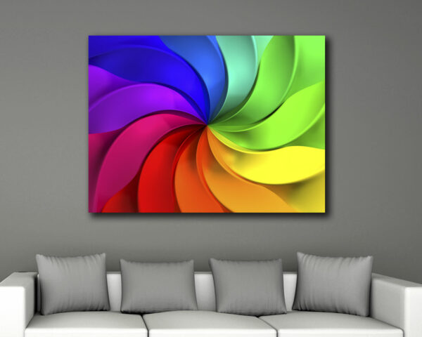 Quadro moderno arte "GIRANDOLA DI COLORI" - Stampa su tela