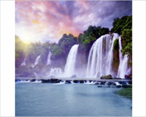 paesaggio con cascate