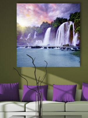 Quadro moderno natura "PAESAGGIO CON CASCATE"