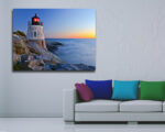 Quadro moderno paesaggio mare "FARO SULL'OCEANO" - Stampa su tela