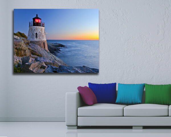 Quadro moderno paesaggio mare "FARO SULL'OCEANO" - Stampa su tela