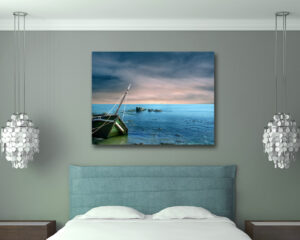 Quadro moderno natura "NAUFRAGIO NEL BLU DEL MARE" - Stampa su tela