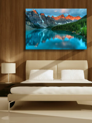 Quadro moderno natura "PAESAGGIO LACUSTRE" - Stampa su tela