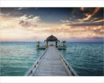Quadro moderno natura "PONTILE IN MEZZO AL MARE" - Stampa su tela