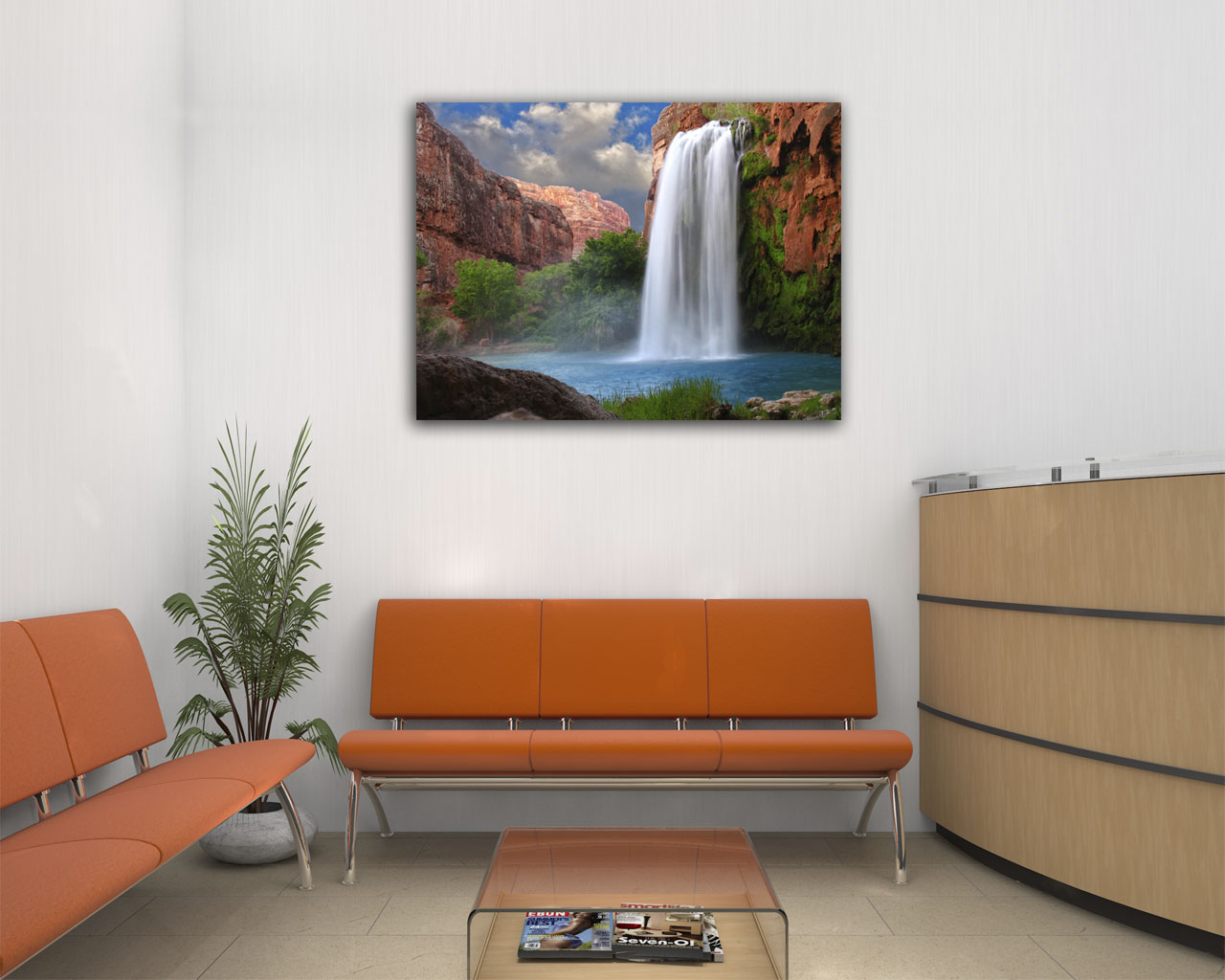 Quadro moderno natura "MAESTOSO SALTO D'ACQUA" - Stampa su tela